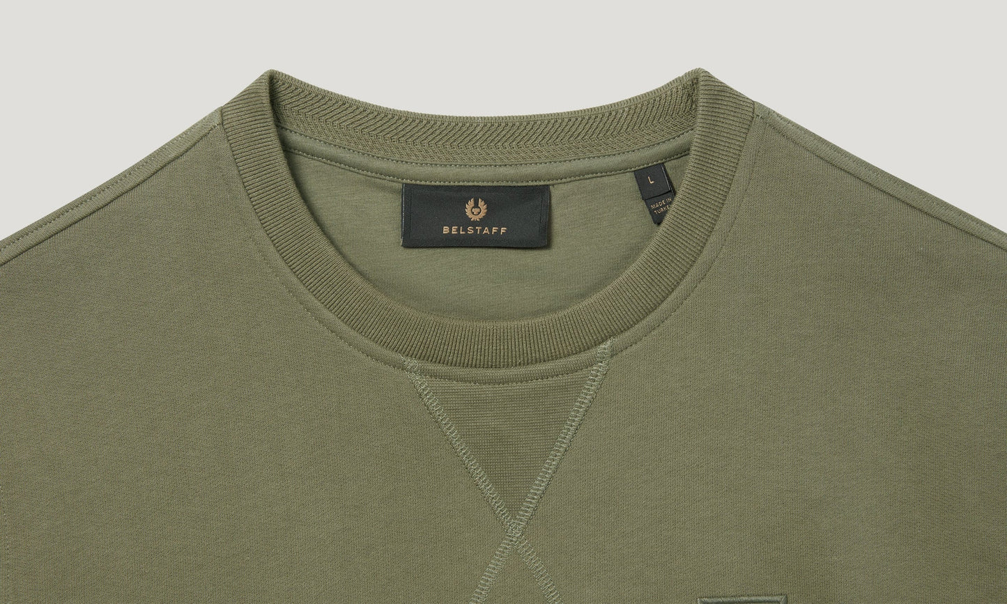 SUDADERA BELSTAFF CUELLO REDONDO LOGO BELSTAFF