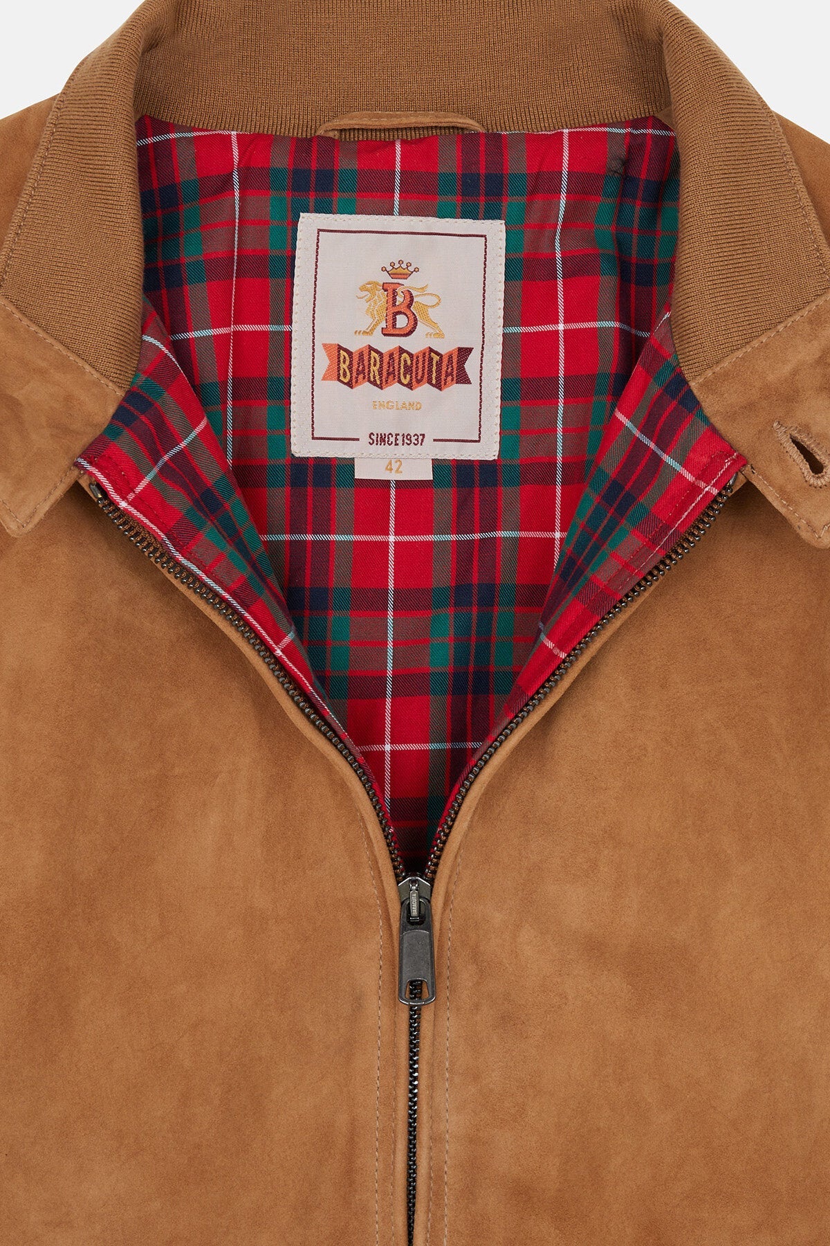 CAZADORA ANTE BOMBER BARACUTA BEIGE