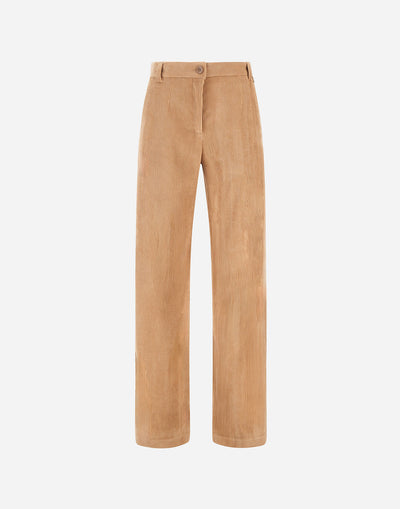 Pantalón de pana Herno mujer camel claro de pierna ancha