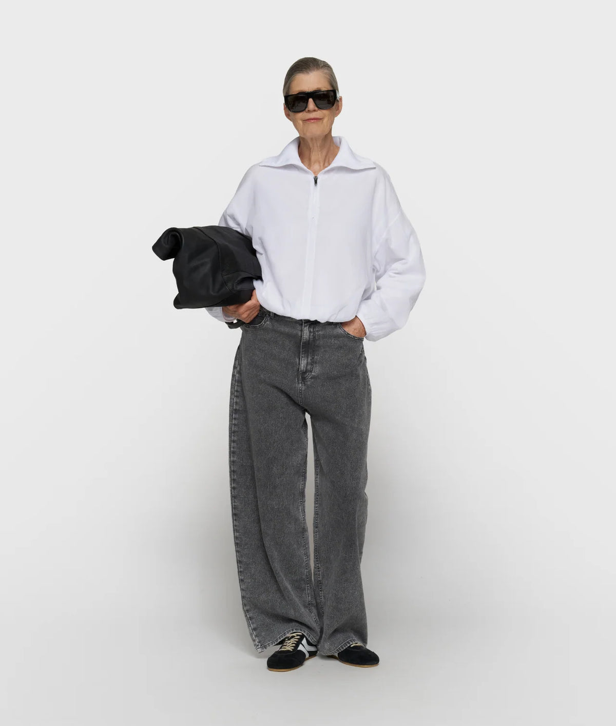 Sudadera Half Zip Balloon Top 10DAYS blanca