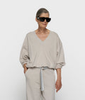 Jersey 10DAYS V-Neck Balloon mujer stone