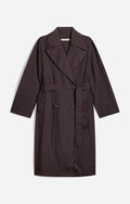 Gabardina Vanessa Bruno Hippolyte chocolate, vista frontal