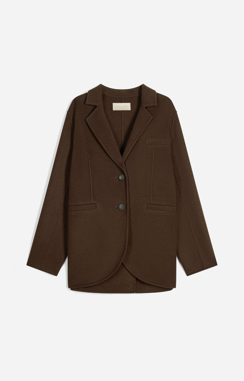 Chaqueta Vanessa Bruno Marc chocolate, vista lateral