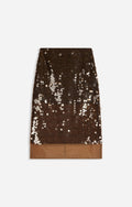 Falda Vanessa Bruno Heasy camel, vista frontal