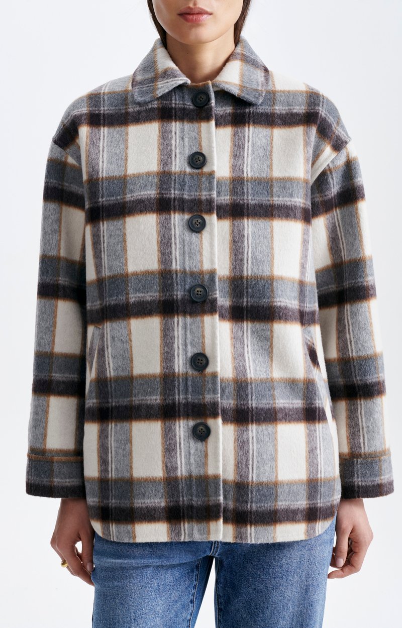 Sobrecamisa Vanessa Bruno Hyria gris, detalle