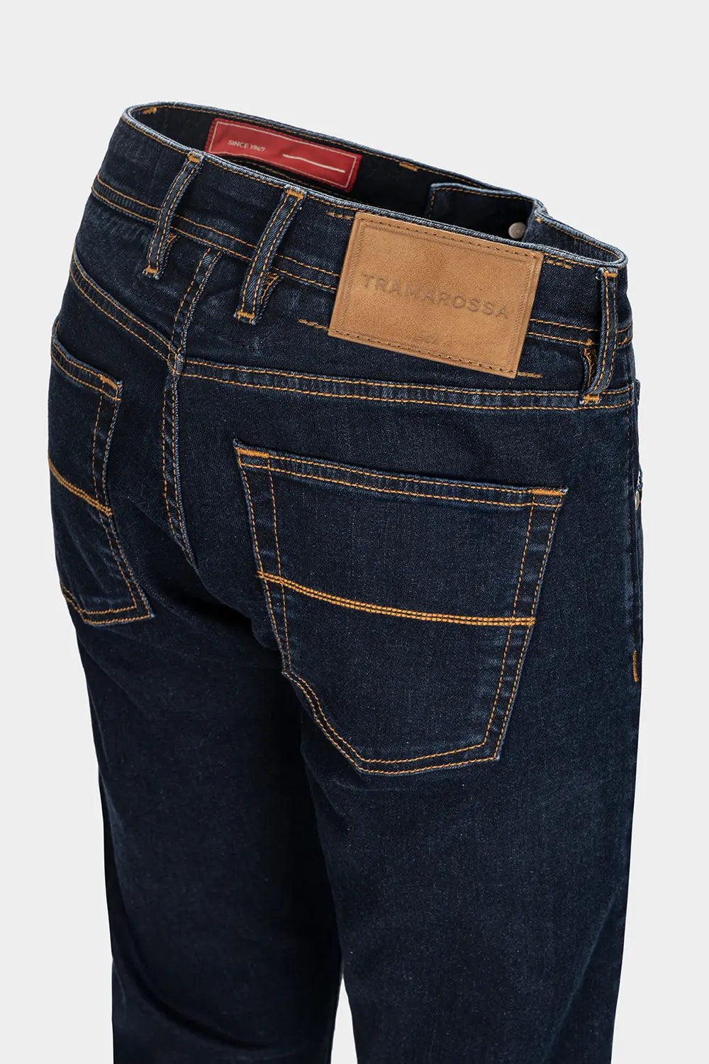 Vaquero Tramarossa Leonardo Slim R-Elax azul oscuro pespuntes tabaco