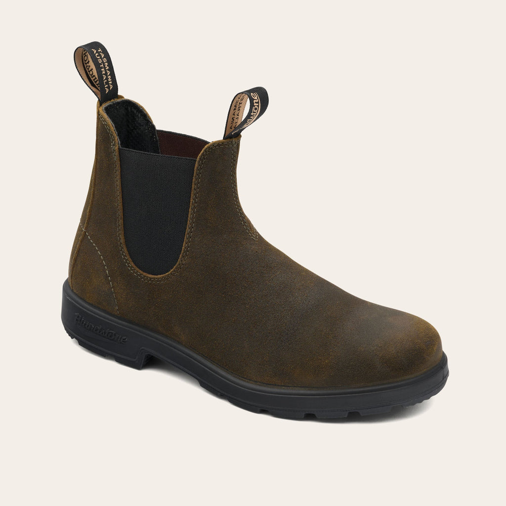 Botines Chelsea Blundstone 1615 Originals mujer en ante verde oliva, foto 2
