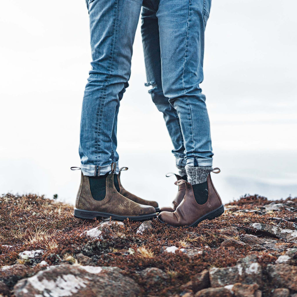 Botines Chelsea Blundstone 1615 Originals mujer en ante verde oliva, foto 5