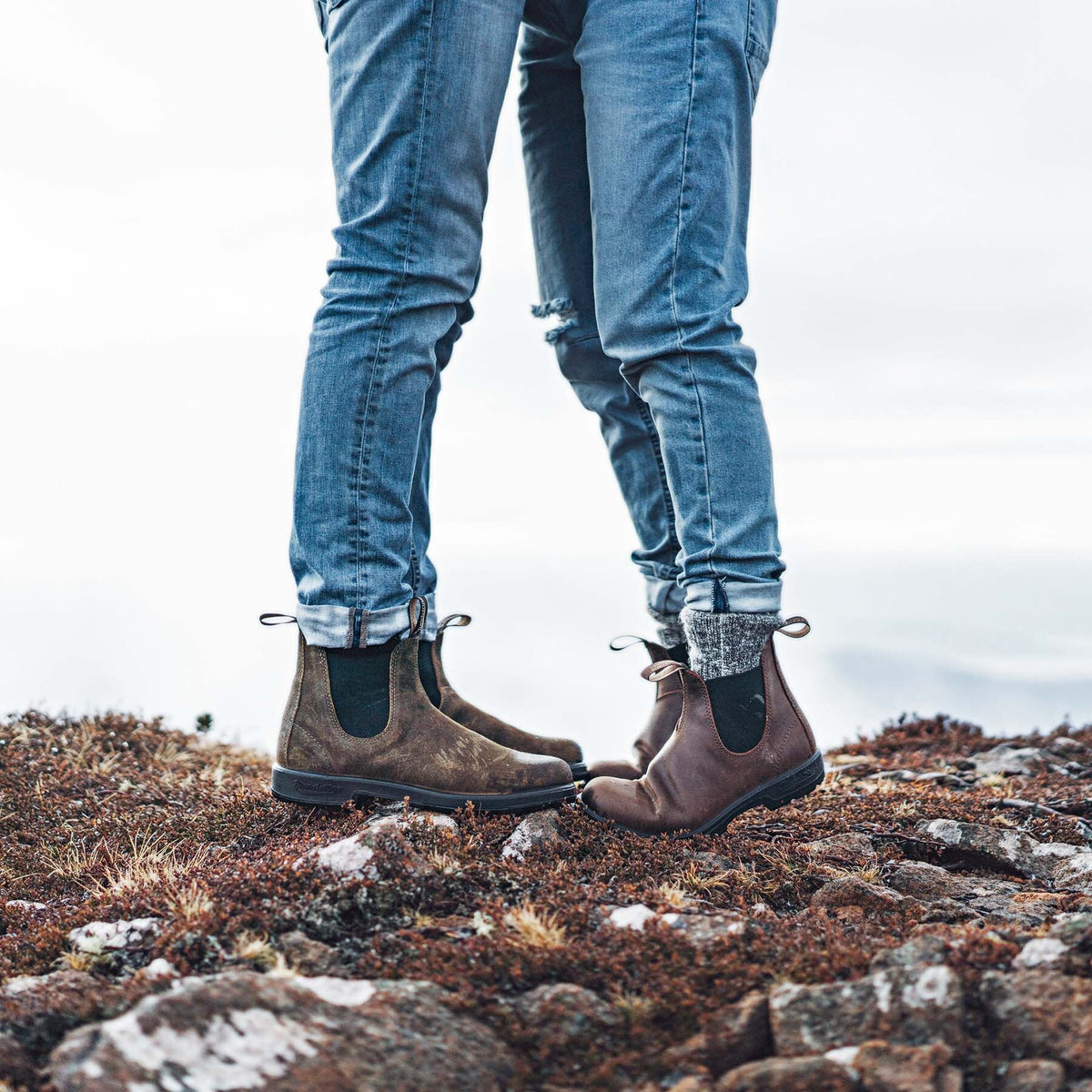 Botines Chelsea Blundstone 1615 Originals mujer en ante verde oliva, foto 5