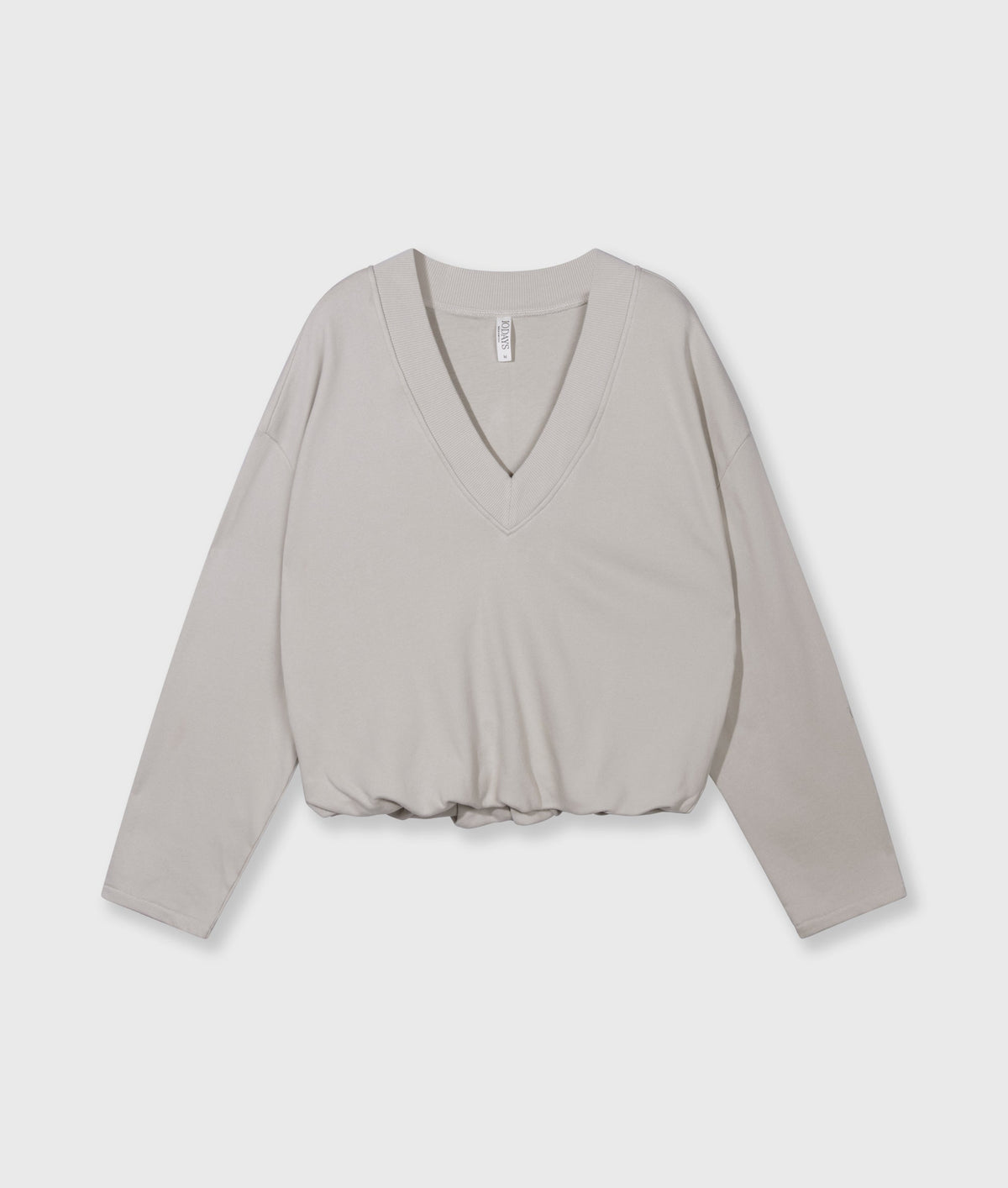 Jersey 10DAYS V-Neck Balloon mujer stone, vista 6