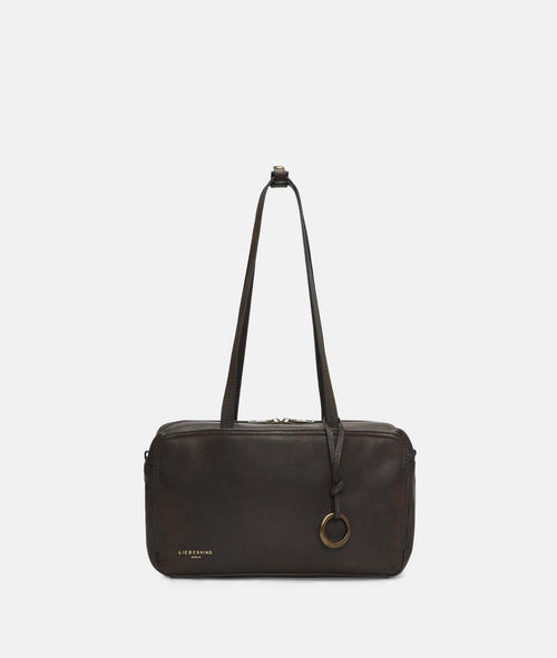 Bolso satchel mediano Liebeskind Clarice II de piel marrón, vista frontal