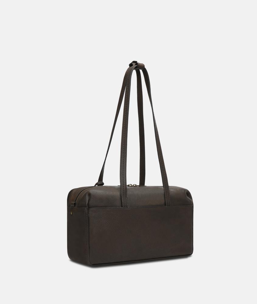 Parte trasera del bolso Liebeskind Clarice II de piel marrón