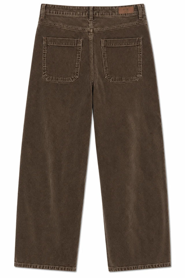 Five Jeans Lya Worker pantalón de pana marrón para mujer, vista 2