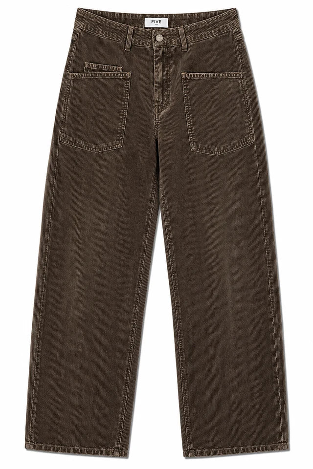 Five Jeans Lya Worker pantalón de pana marrón para mujer