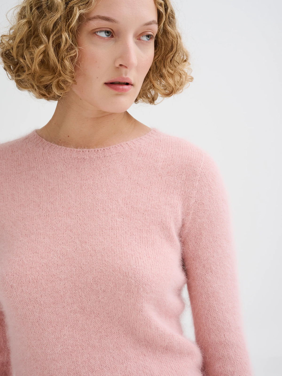 Jersey jacquard nórdico Roberto Collina mujer rosa