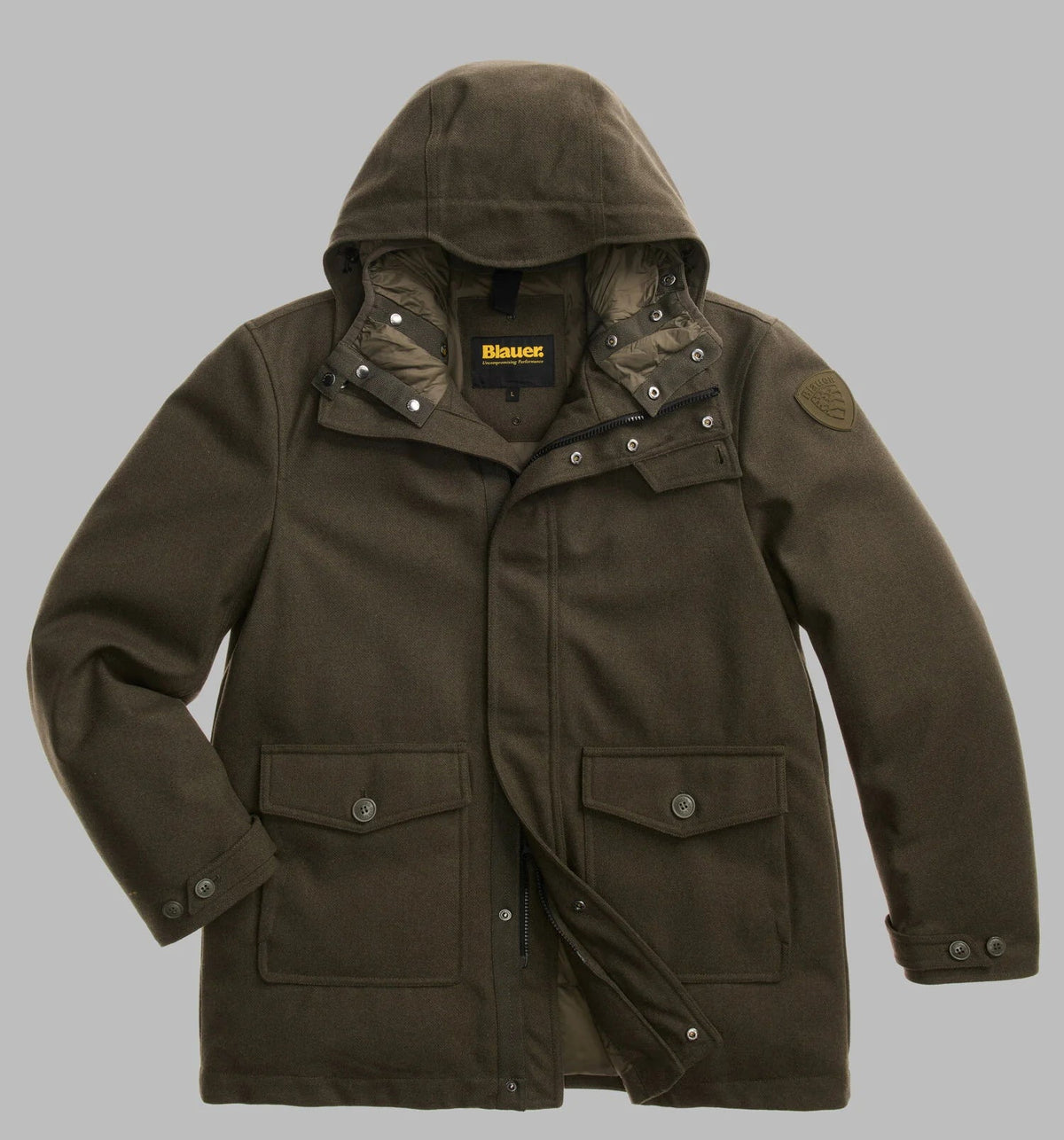 Parka Minden Blauer verde vista frontal