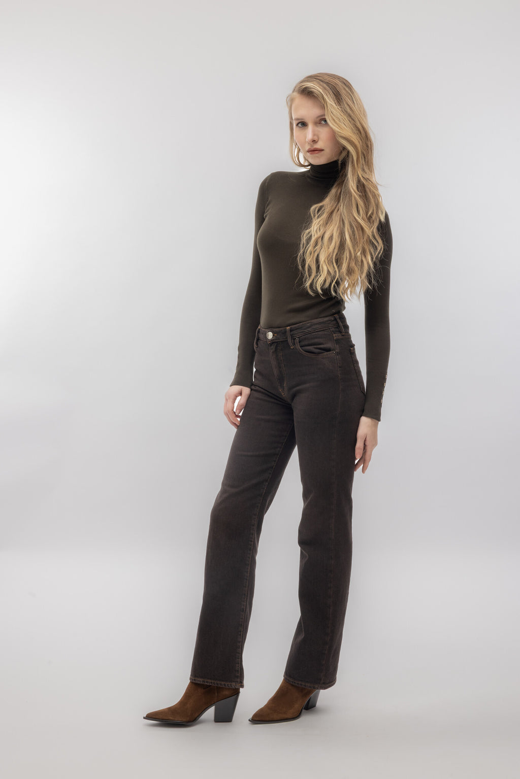 Pantalón vaquero Cigala's Straight 308 marrón, vista 3