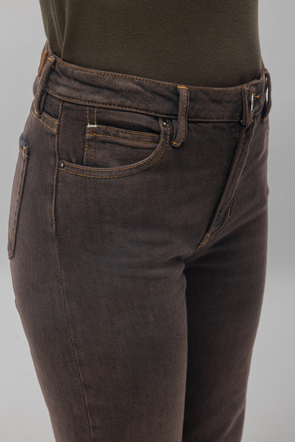 Pantalón vaquero Cigala's Straight 308 marrón, vista 5