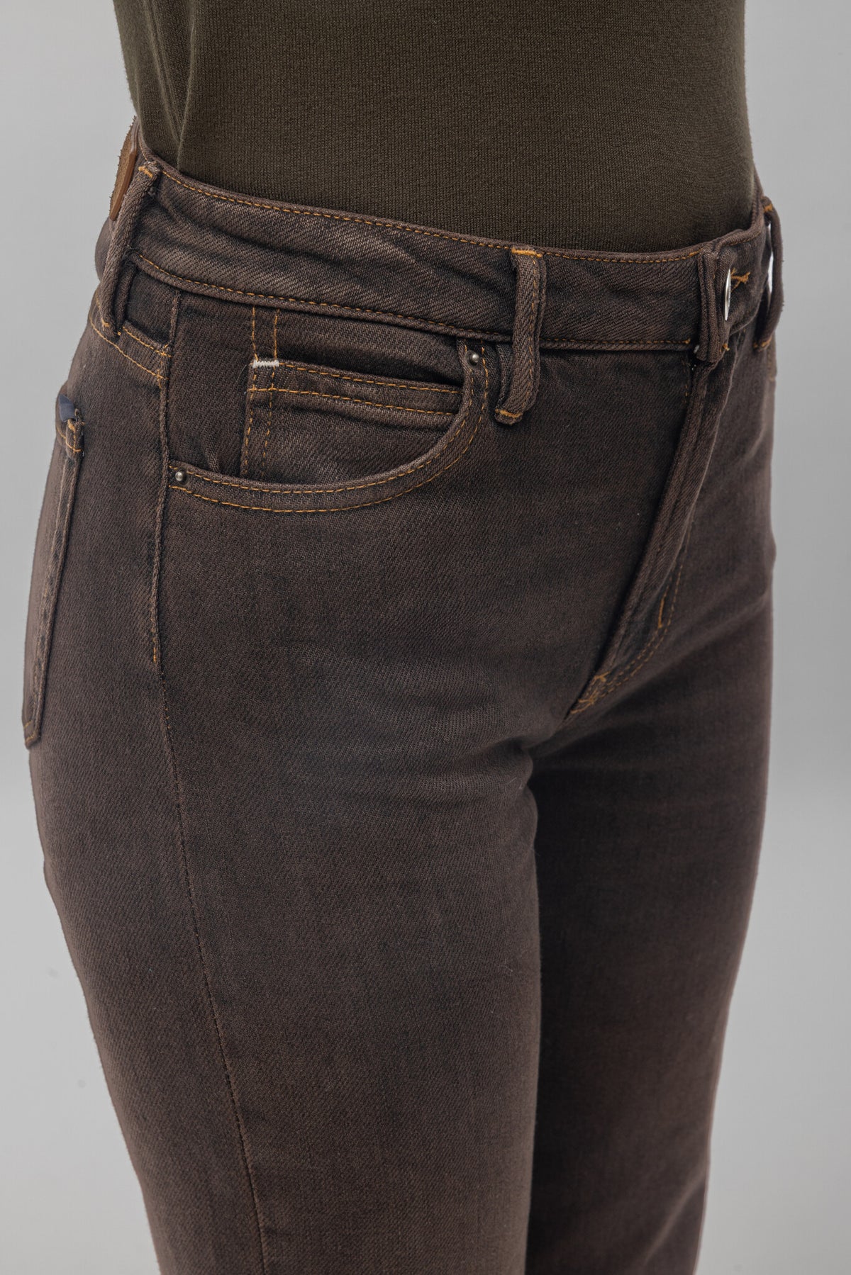 Pantalón vaquero Cigala's Straight 308 marrón, vista 5