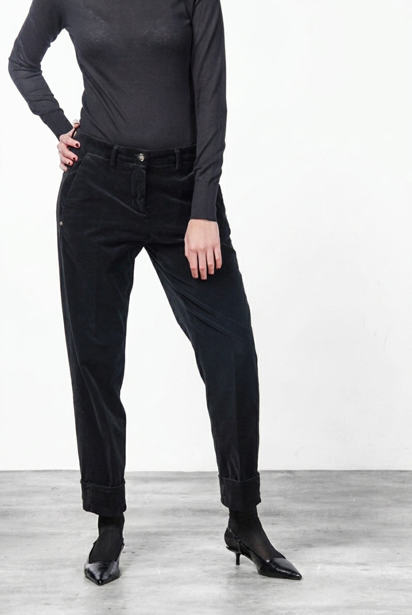 Pantalón chino de terciopelo negro Mason's para mujer, colección FW26