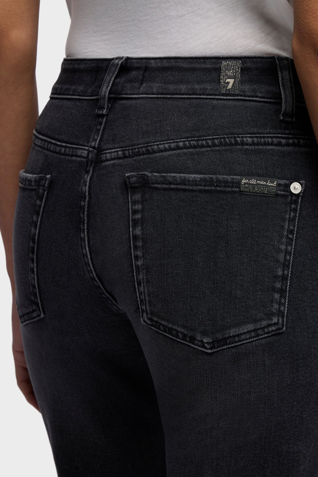 Denim Luxe Vintage gris del vaquero 7 For All Mankind Calie