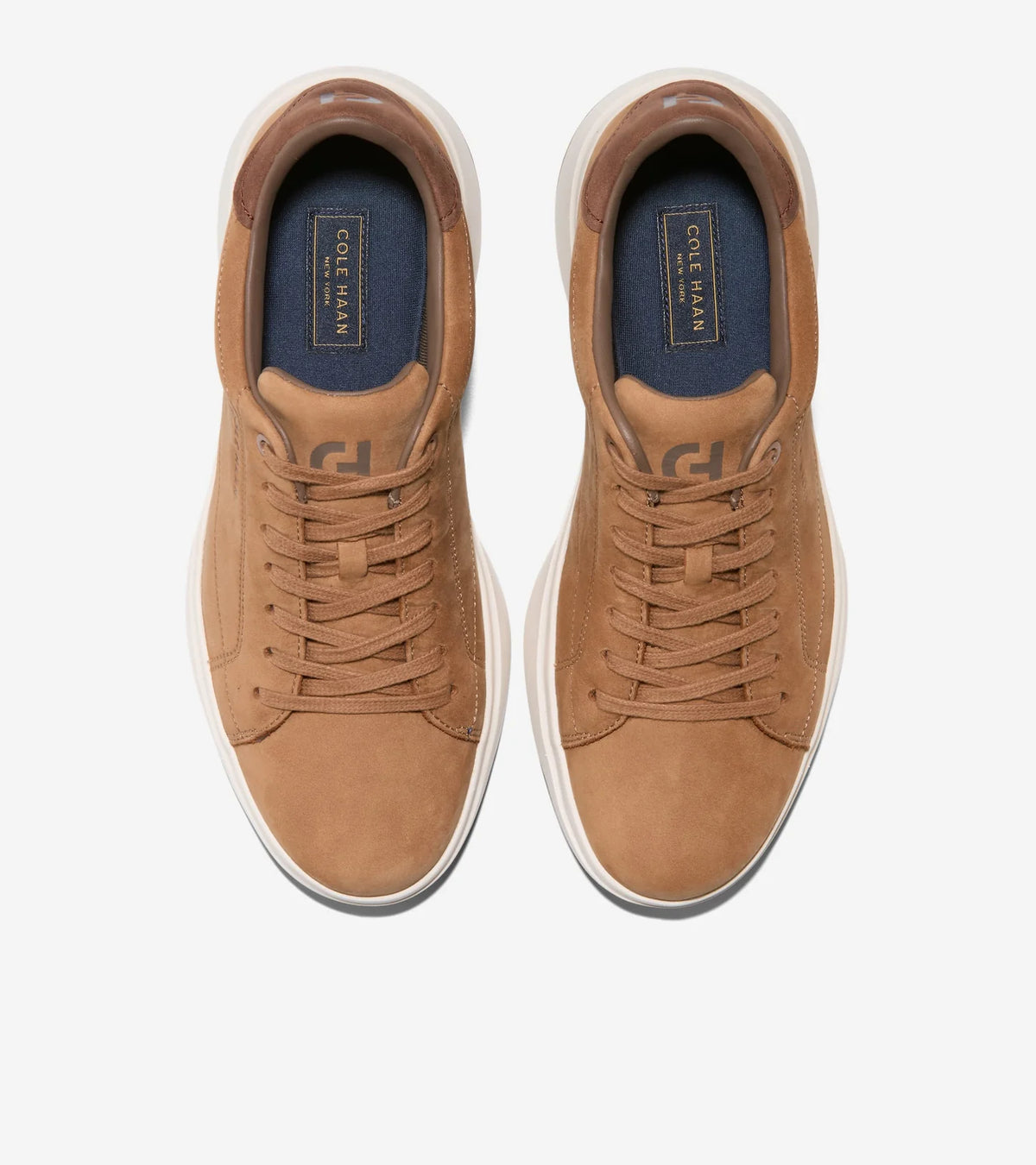 Zapatillas Cole Haan GrandPrø Tennis 2.0 de nobuk marrón, vista superior