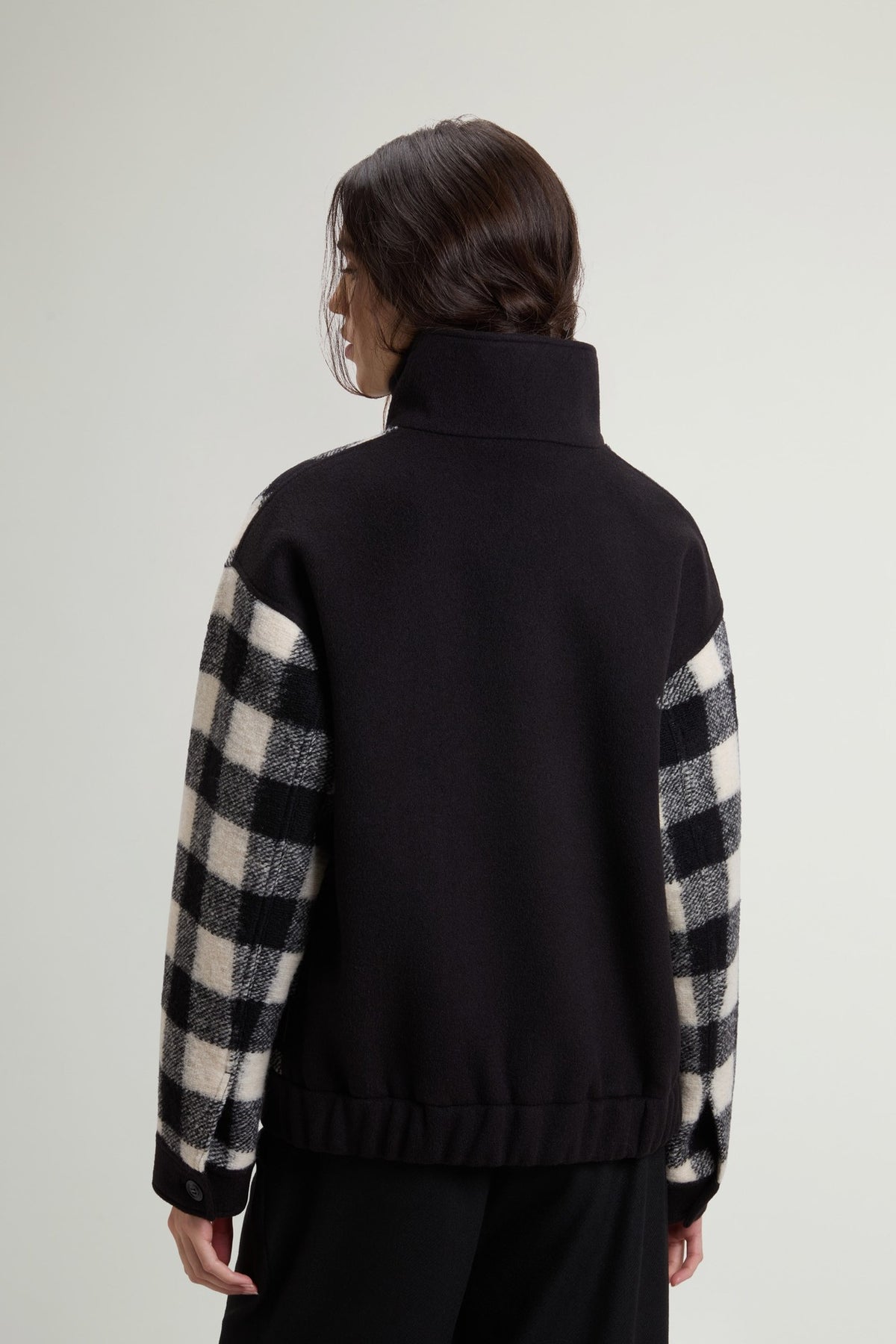 Sobrecamisa Woolrich Gentry mujer negra de cuadros