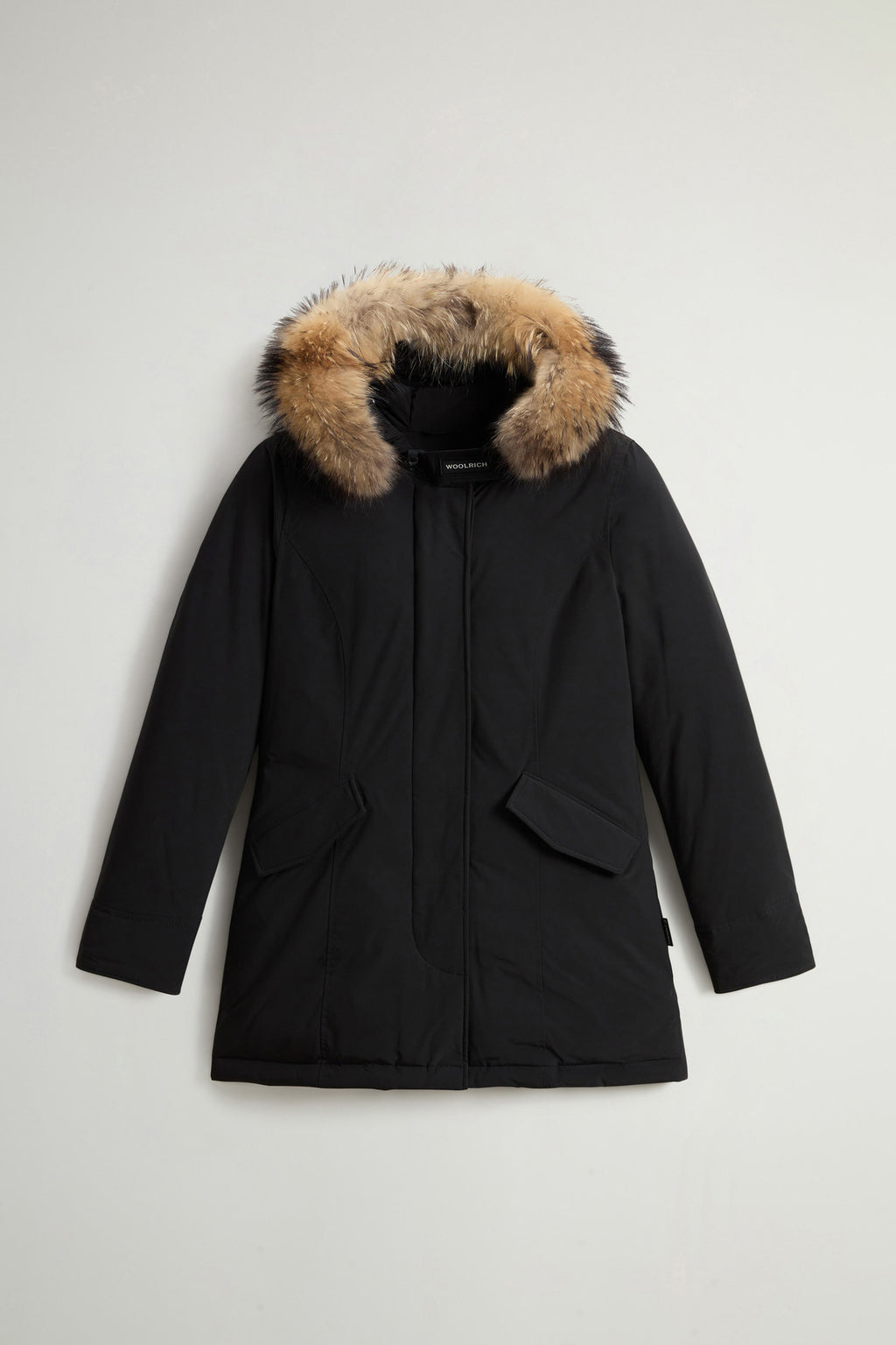 Parka Woolrich Arctic mujer negra con piel desmontable