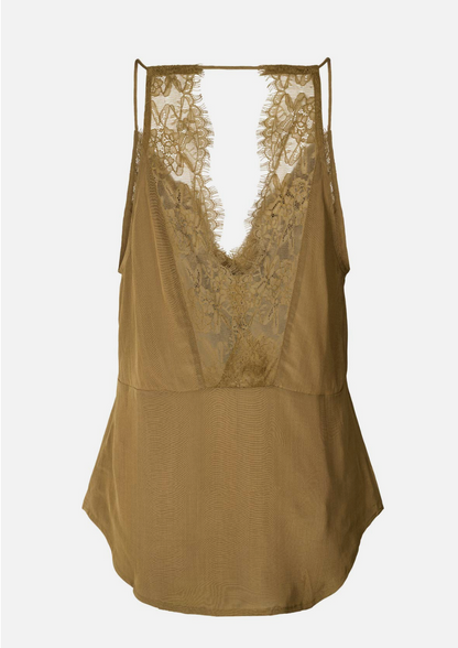Top Encaje marrón Rabens Saloner Rabens Saloner