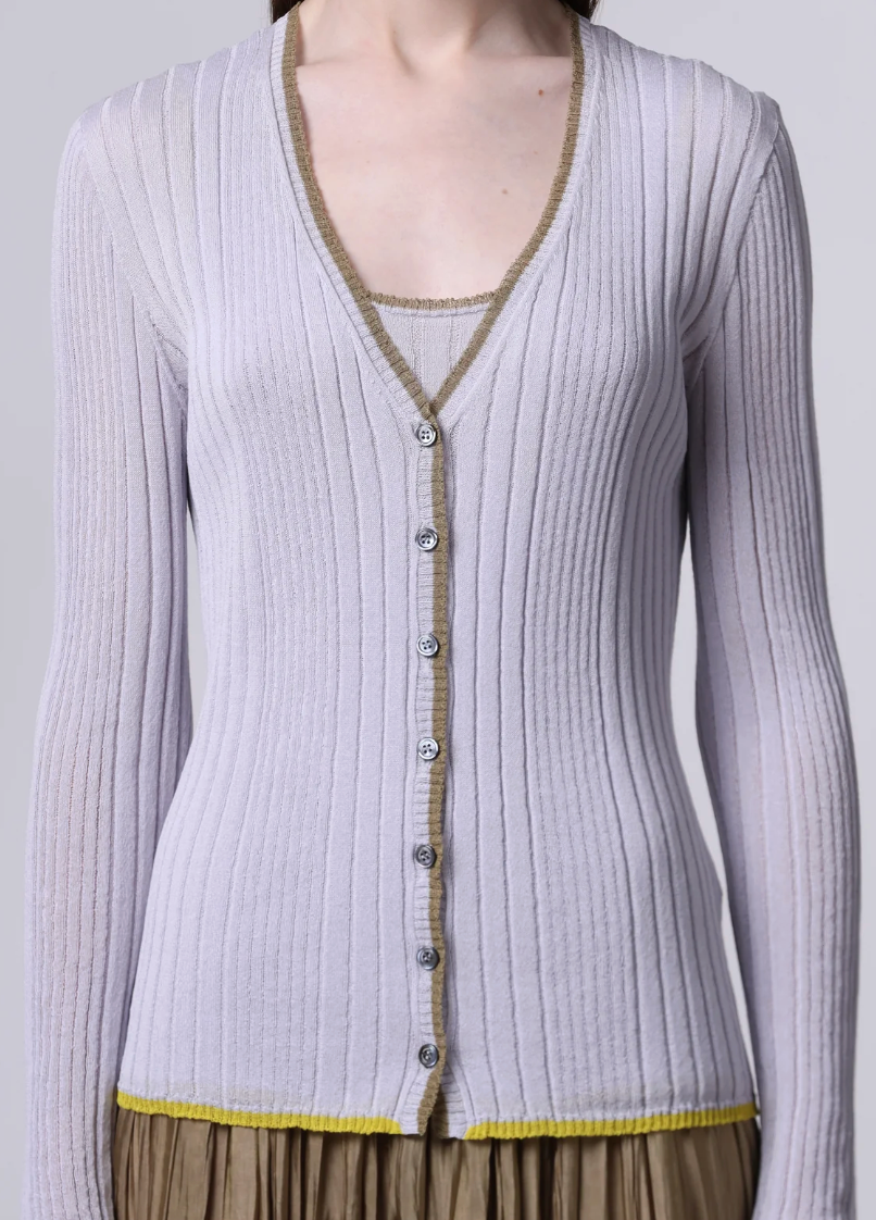 Chaqueta de Punto Lila Roberto Collina Roberto Collina