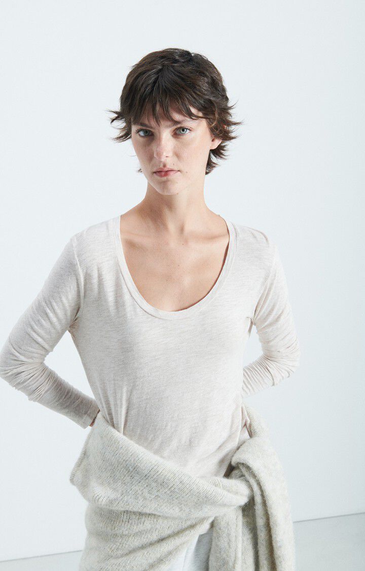 Camiseta mujer American Vintage Jacksonville crema, vista 5
