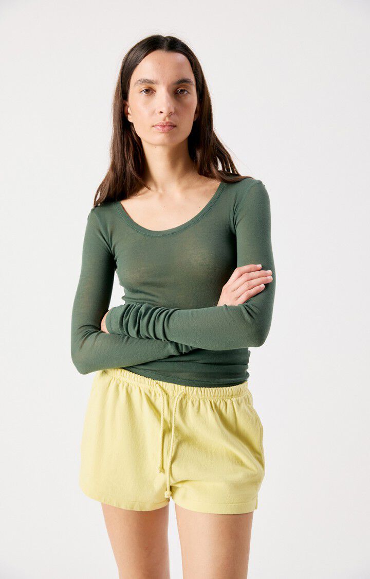 Camiseta mujer American Vintage Massachusetts verde