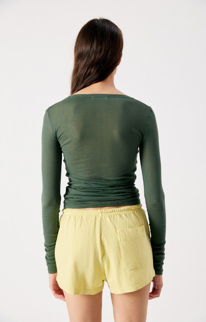 Camiseta mujer American Vintage Massachusetts verde, vista 2