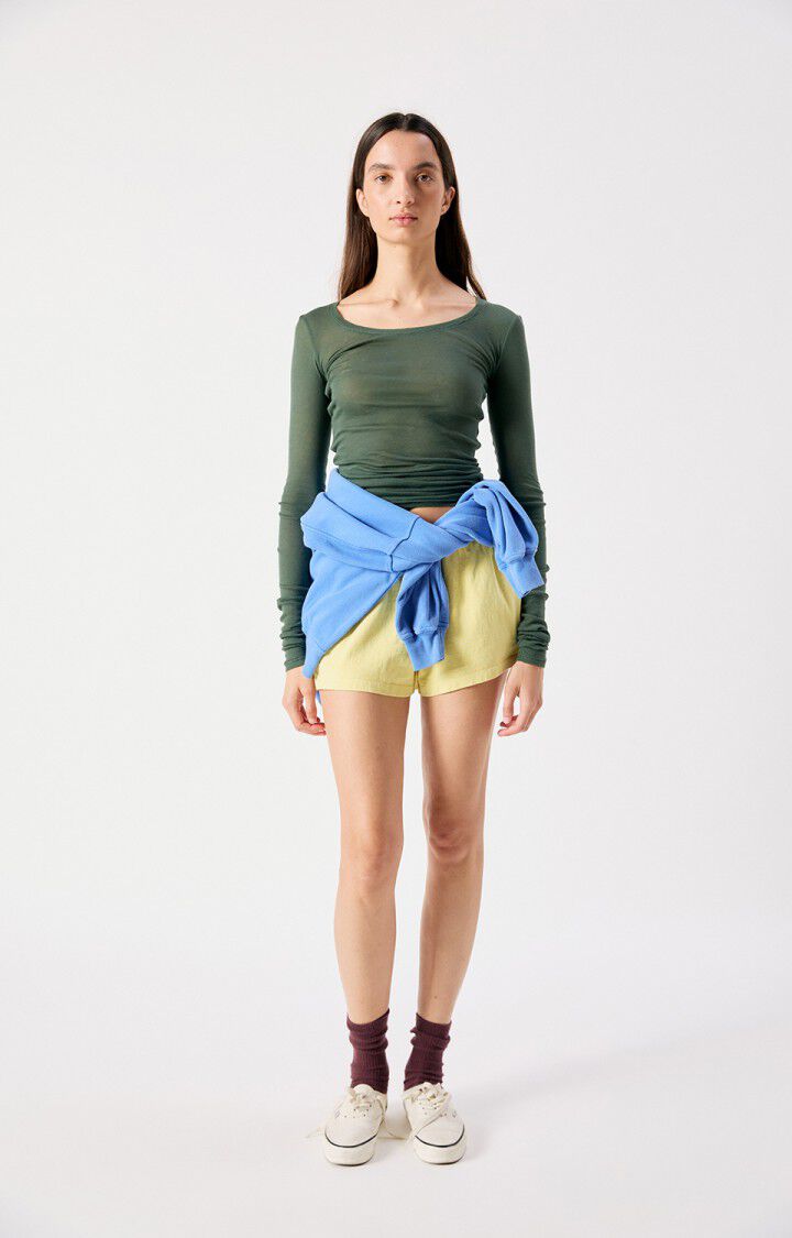 Camiseta mujer American Vintage Massachusetts verde, vista 4