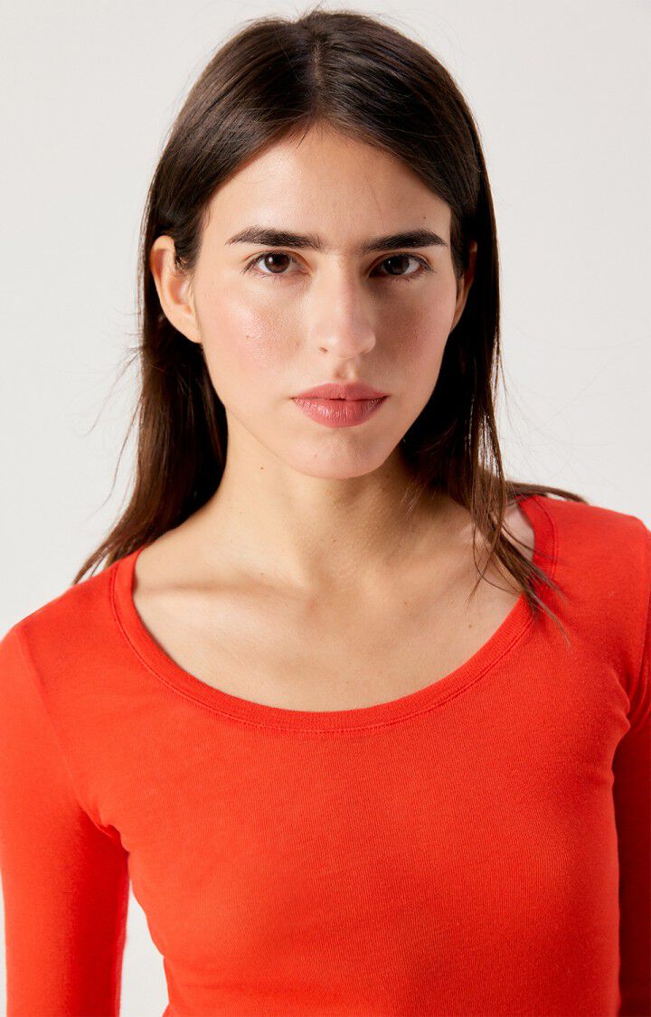 Camiseta mujer American Vintage Massachusetts frambuesa, vista 5