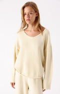 Sudadera mujer American Vintage Nishtown crema