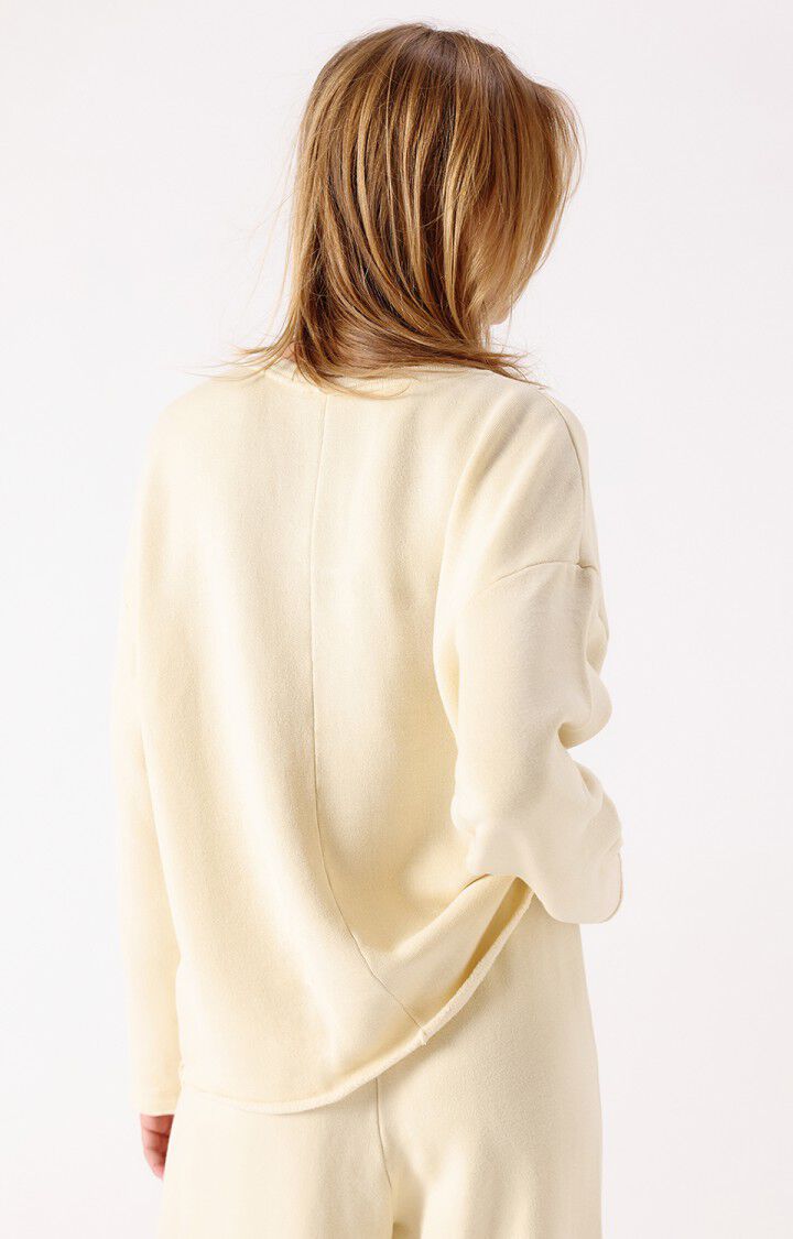 Sudadera mujer American Vintage Nishtown crema, vista 2