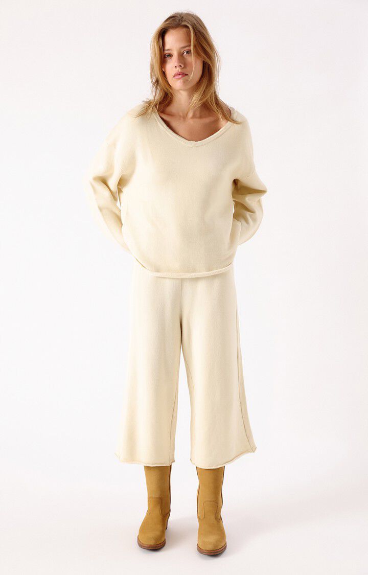 Sudadera mujer American Vintage Nishtown crema, vista 4