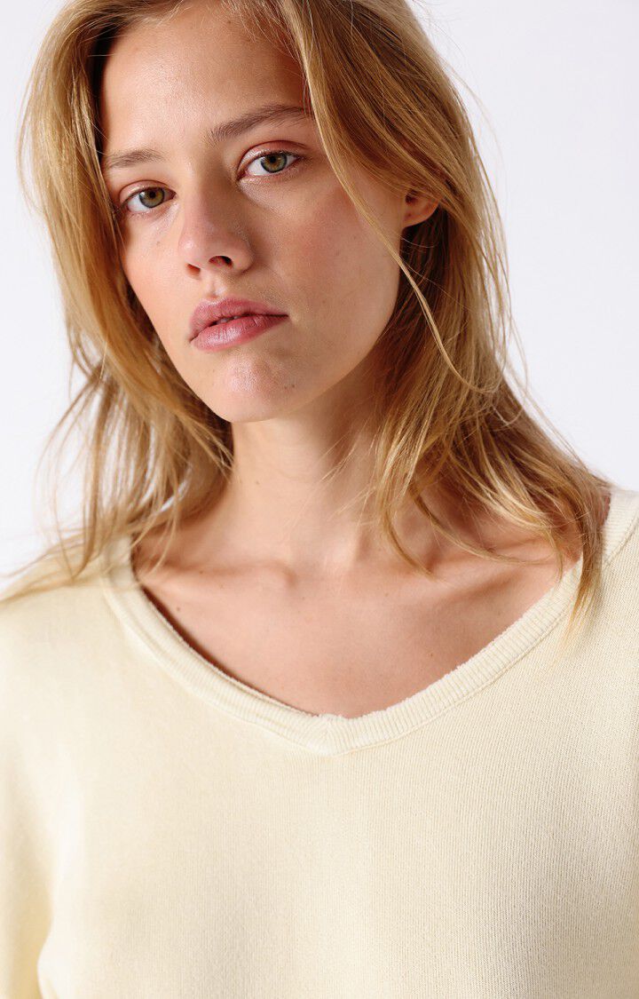 Sudadera mujer American Vintage Nishtown crema, vista 8