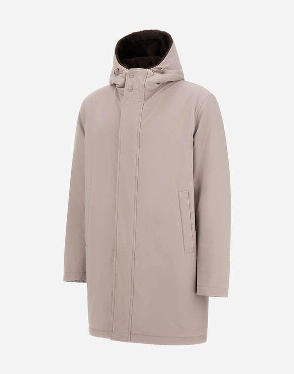 Parka Herno de twill mate y light faux fur, vista 3