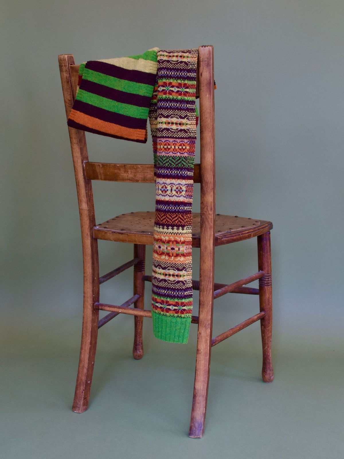Bufanda Eribe Stobo fairisle verde