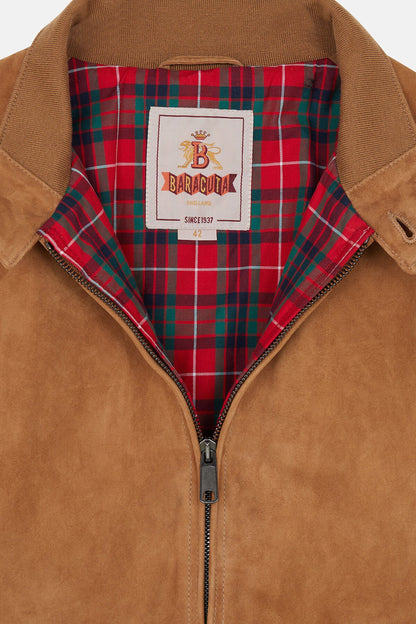 CAZADORA ANTE BOMBER BARACUTA BEIGE