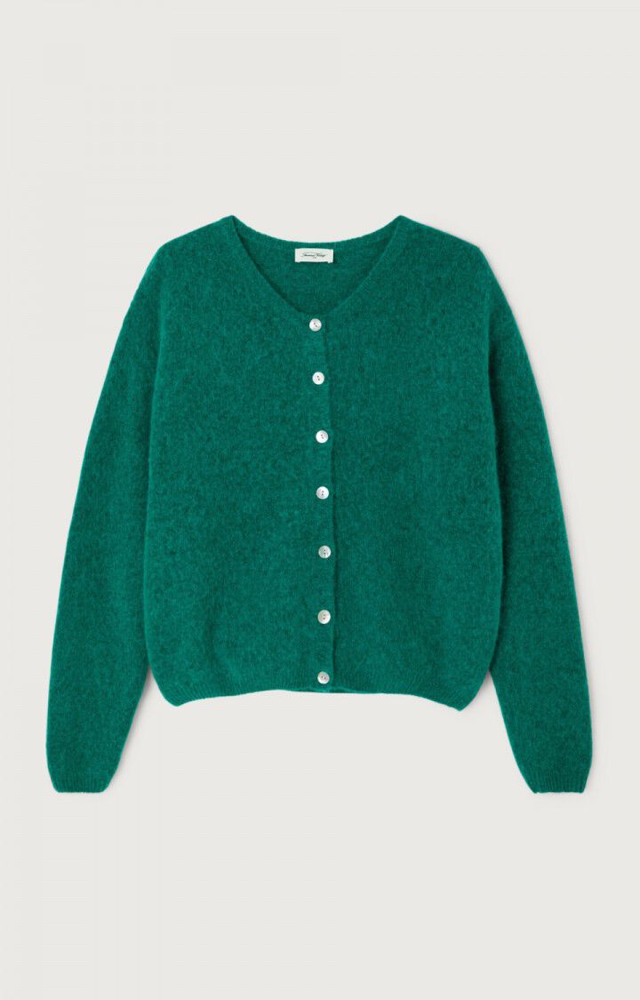 Chaqueta de punto mujer American Vintage Vitow esmeralda, vista 8
