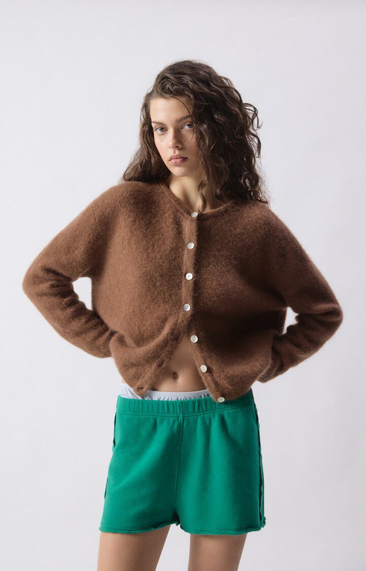 Chaqueta de punto mujer American Vintage Vitow chocolate