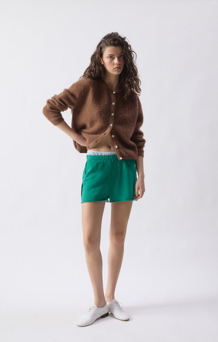 Chaqueta de punto mujer American Vintage Vitow chocolate, vista 4