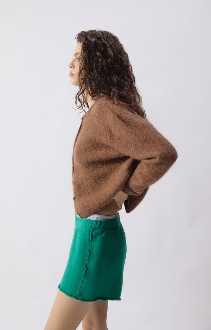 Chaqueta de punto mujer American Vintage Vitow chocolate, vista 5