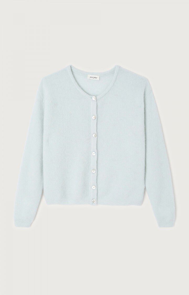 Chaqueta de punto mujer American Vintage Vitow celeste, vista 6
