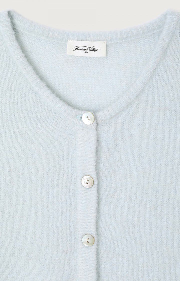 Chaqueta de punto mujer American Vintage Vitow celeste, vista 7