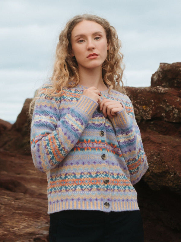 Cárdigan Eribe Westray mujer lila fair isle