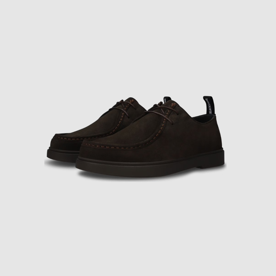 Zapatos Blackstone GG391 en ante chocolate, vista frontal